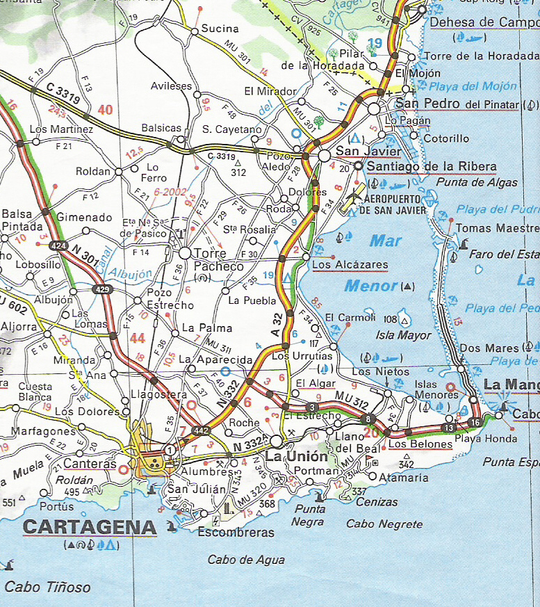 Torre Pacheco Map - Murcia Province Spain